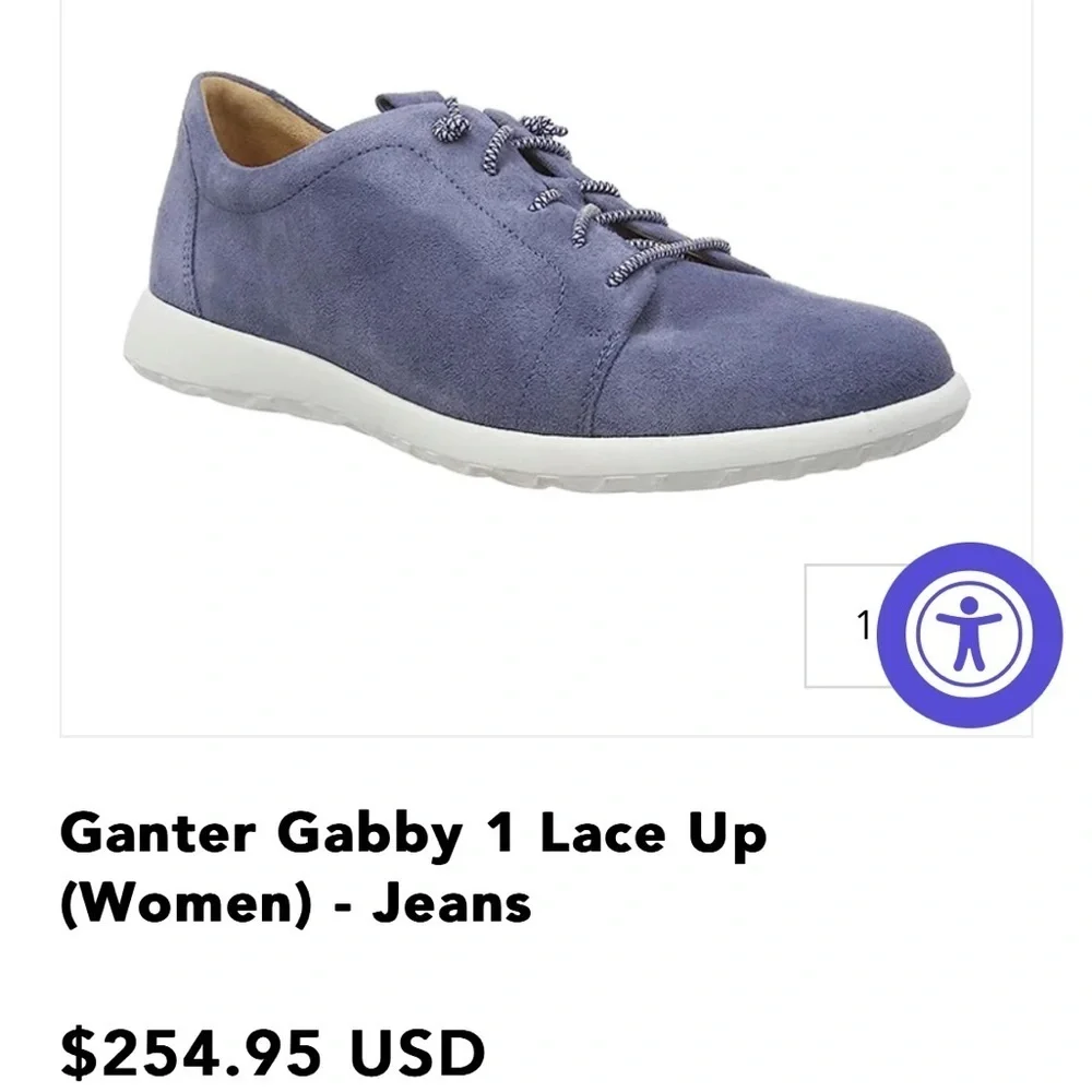 Ganter Shimmery Metallic Wine Genuine Leather Sneakers Lace Up Comfort Shoes